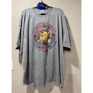 Comfort Colors Boss Hog BBQ Destin Graphic T-Shirt Mens 3XL Gray Cotton Tee